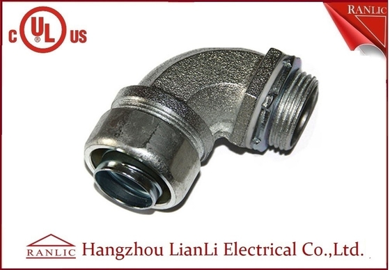 چین 1/2 &quot;UL مایع تنگ قابل انعطاف پذیری قفل آهن قابل انعطاف عایق اتصال انعطاف پذیر گالوانیزه 90 درجه تامین کننده