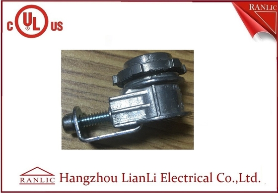 چین اتصال دهنده زین گالوانیزه خاکستری 3/8 &quot;1/2&quot; برای کابل انعطاف پذیر فلزی UL CUL ذکر شده تامین کننده